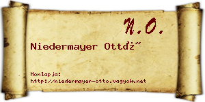 Niedermayer Ottó névjegykártya