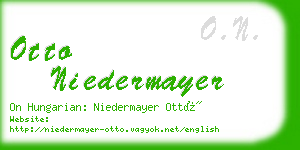otto niedermayer business card